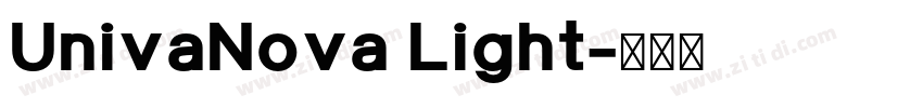 UnivaNova Light字体转换
